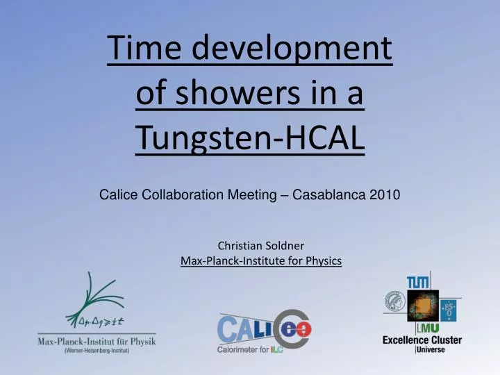 time development of showers in a tungsten hcal