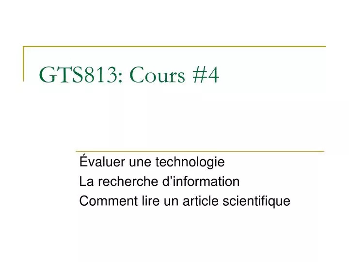 gts813 cours 4
