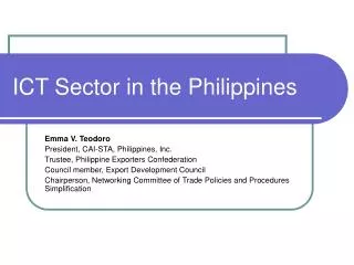 ICT Sector in the Philippines