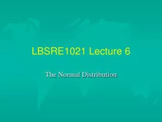LBSRE1021 Lecture 6