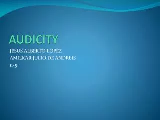 audicity