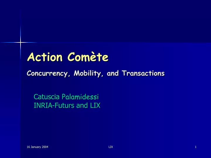 action com te concurrency mobility and transactions