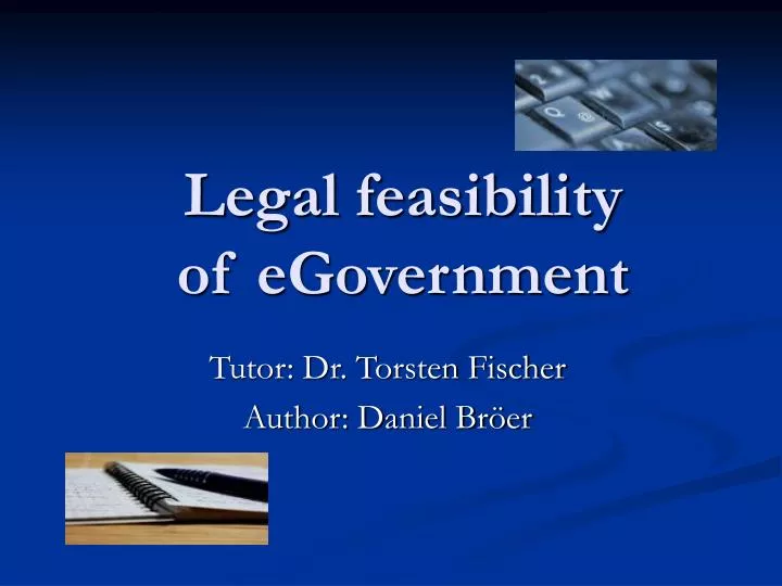 legal feasibility of egovernment