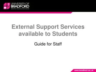 External Support Services available to Students
