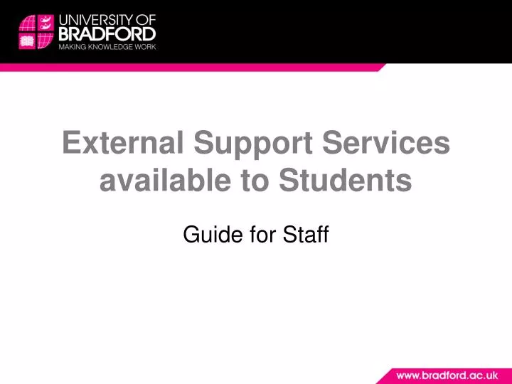external support services available to students