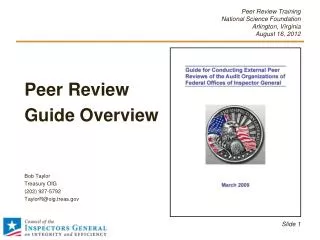 Peer Review Training National Science Foundation Arlington, Virginia August 16, 2012