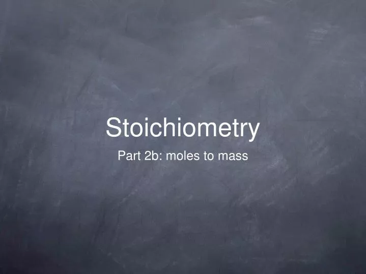 stoichiometry