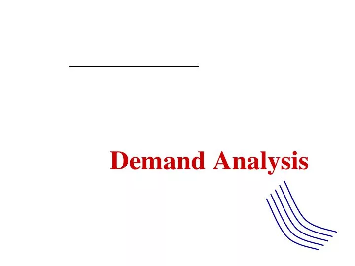 demand analysis