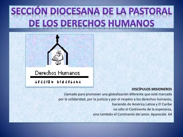 secci n diocesana de la pastoral de los derechos humanos