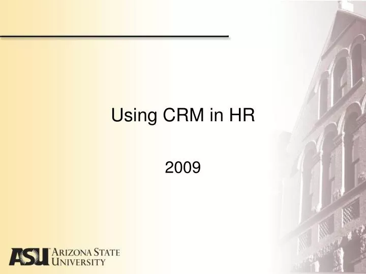 using crm in hr