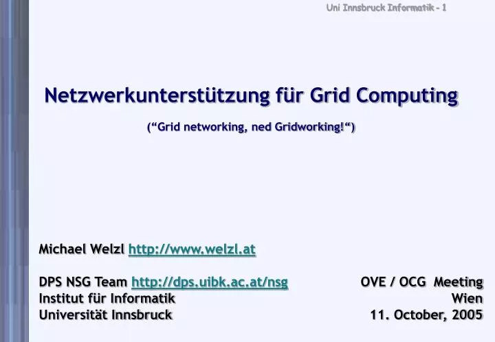 netzwerkunterst tzung f r grid computing grid networking ned gridworking