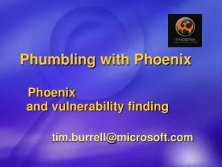 Phumbling with Phoenix Phoenix and vulnerability finding