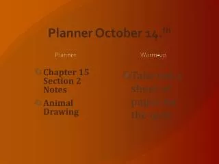 Planner October 14. th