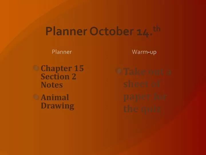 planner october 14 th