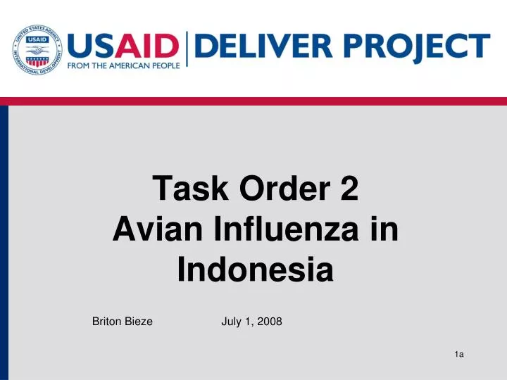 task order 2 avian influenza in indonesia