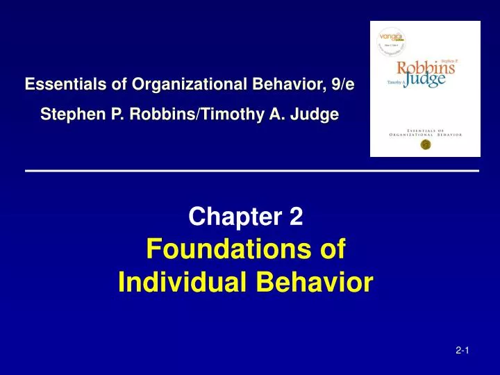 chapter 2 foundations of individual behavior