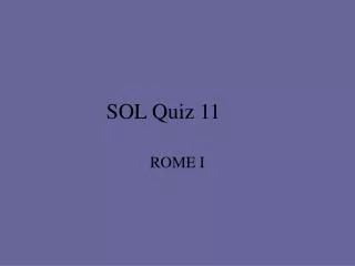SOL Quiz 11