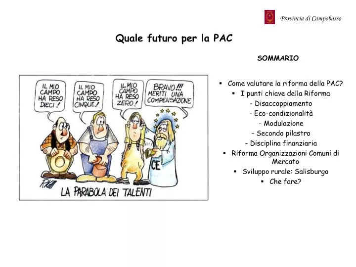 quale futuro per la pac