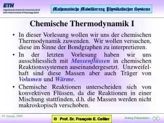 chemische thermodynamik i