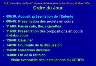 ordre du jour