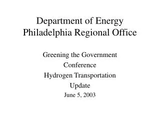 Department of Energy Philadelphia Regional Office