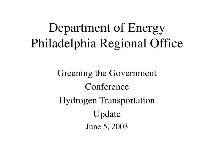 department of energy philadelphia regional office