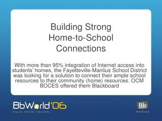 Building Strong Home-to-School Connections