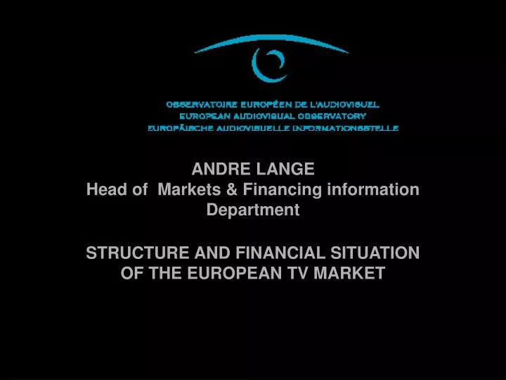 andre lange head of markets financing information department