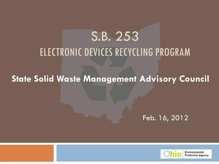 s b 253 electronic devices recycling program