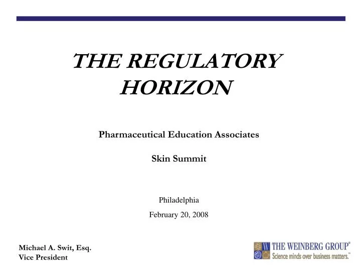 the regulatory horizon