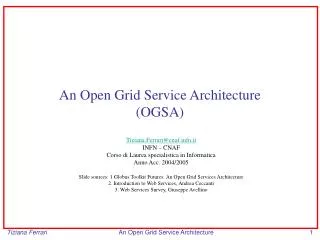 An Open Grid Service Architecture (OGSA)