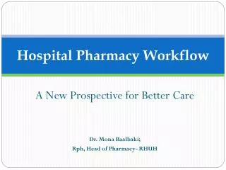 Hospital Pharmacy Workflow