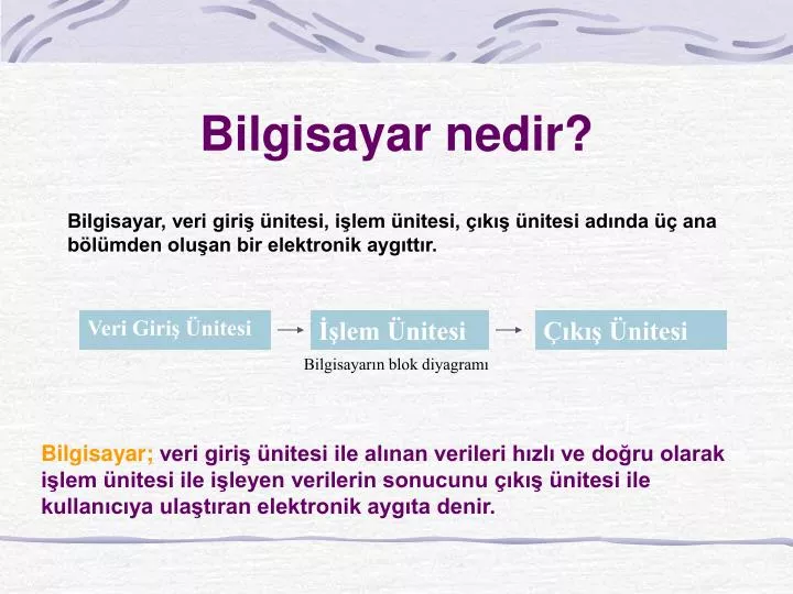 bilgisayar nedir