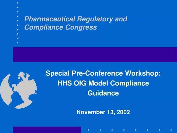 pharmaceutical regulatory and compliance congress