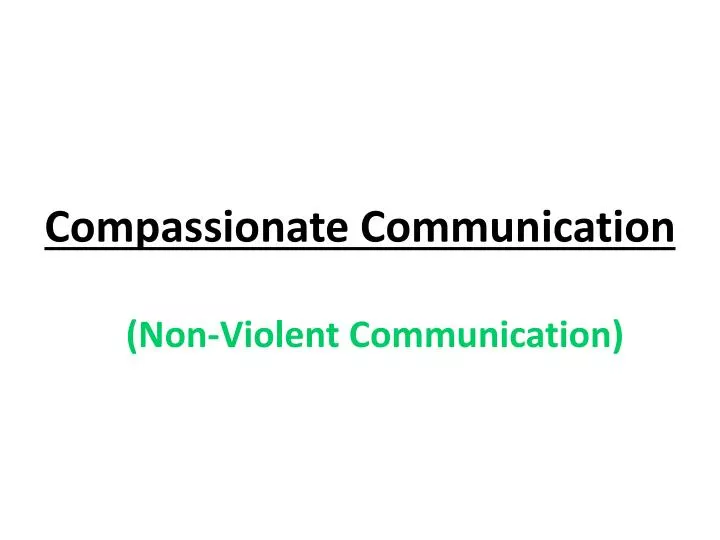 compassionate communication