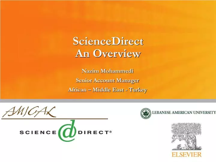 sciencedirect an overview