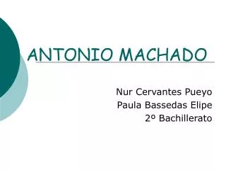 antonio machado