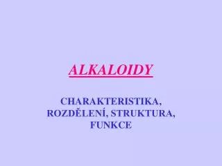 alkaloidy