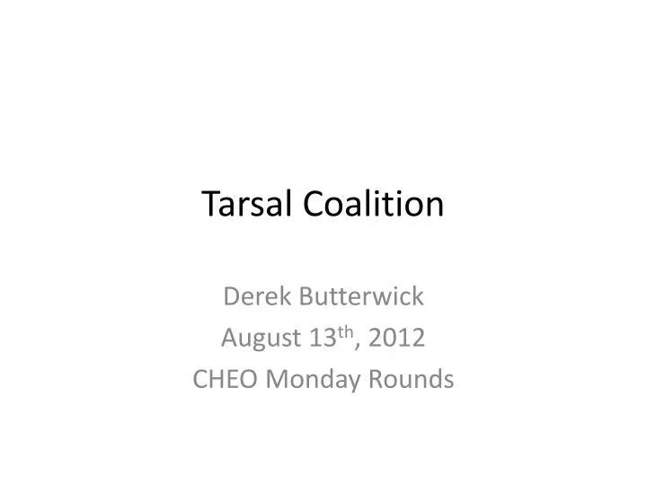 tarsal coalition