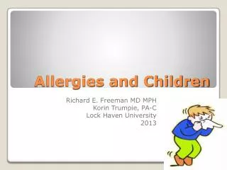 Allergies and Children