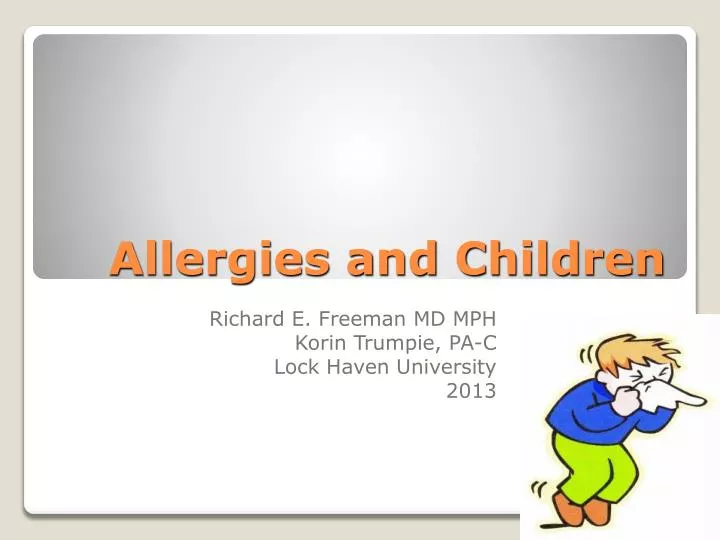 allergies and children