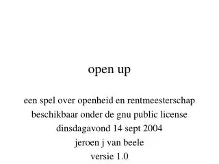 open up