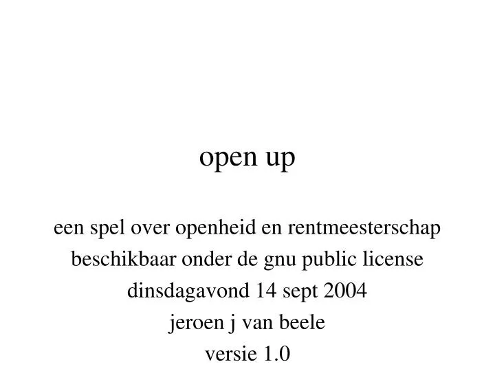 open up