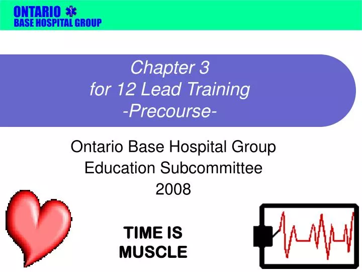 chapter 3 for 12 lead training precourse