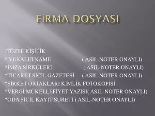 f rma dosyasi