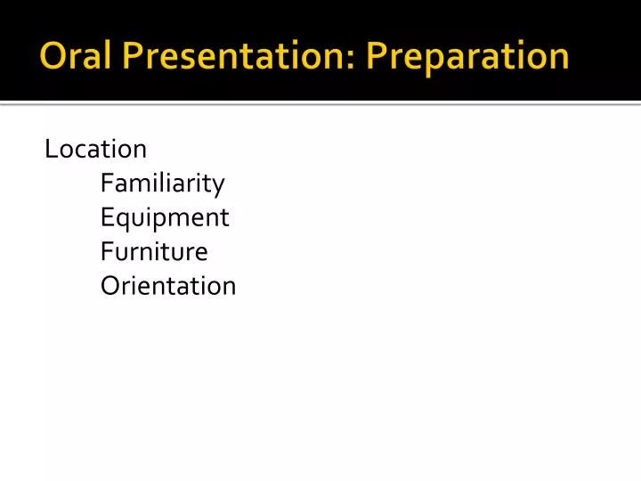 oral presentation preparation