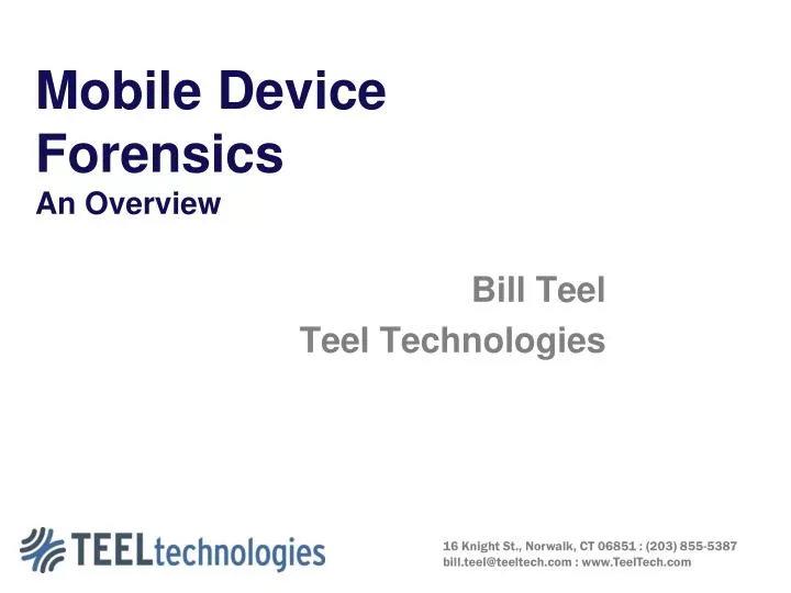 mobile device forensics an overview