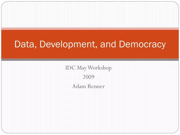 data development and democracy