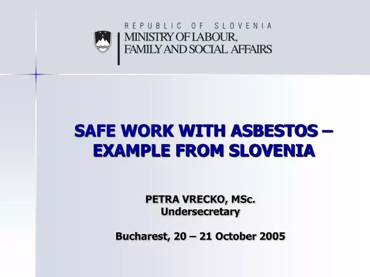 safe work with asbestos example from slovenia