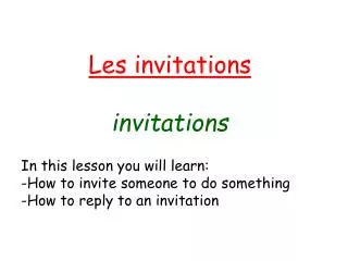 Les invitations invitations